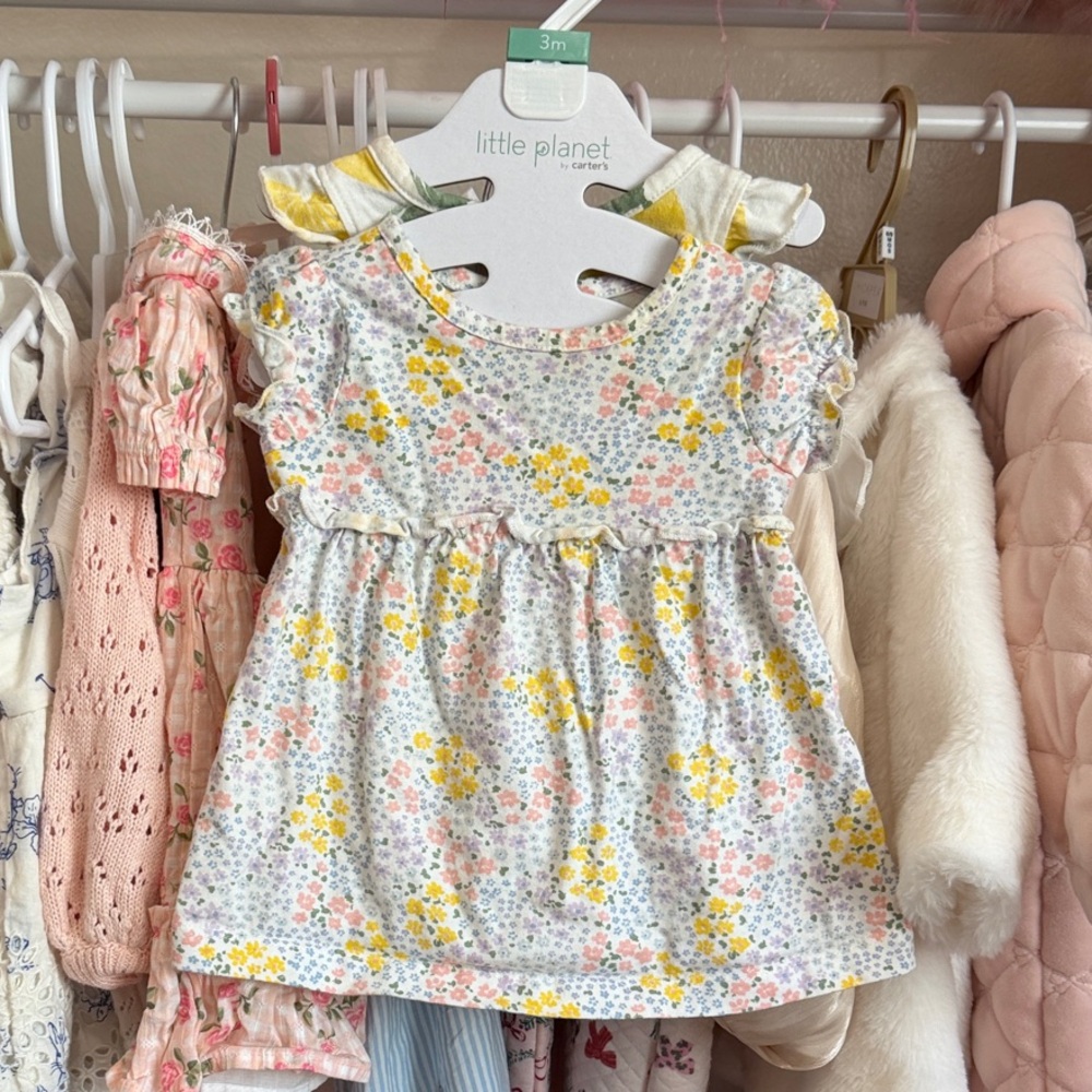 Carter's Lemon Print Baby Romper in Yellow and Green